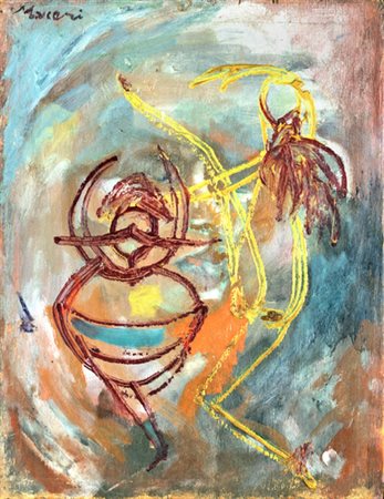 Mino Maccari, SENZA TITOLO Olio su tavola, cm 39,5x30,6Firmato in alto a...