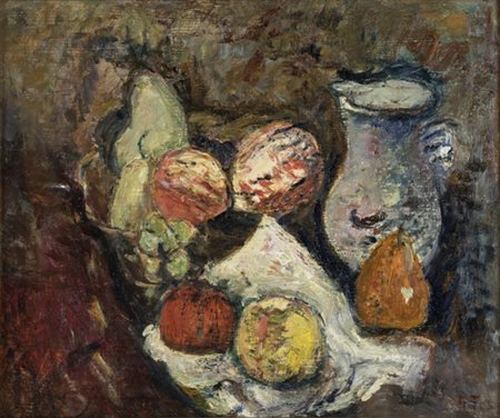 Arturo Tosi, NATURA MORTA Olio su tavola, cm 50x60Firmato in basso a destra...