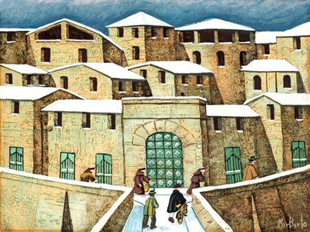 Norberto Proietti, STRUTTURA Olio su tavola, cm 30x40Firma in basso a destra...