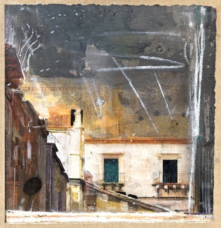 Anonimo, NOTO Olio su carta intelata, cm 46x44. Firmato e datato sul retro...