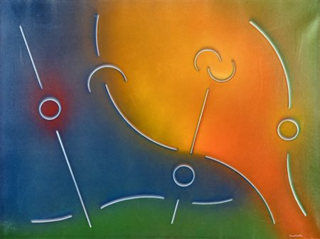 Stanley Tomshinsky, INTO LIGHT Tecnica mista su tela, cm 60x80,5, firma data...