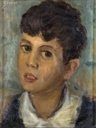 Alberto Ziveri, RITRATTO DI BAMBINO Olio su tela, cm 30x25Firmato in alto a...