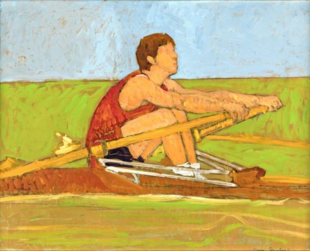 Lorenzo Tornabuoni, VOGATORE Olio su tavola, cm 40x50