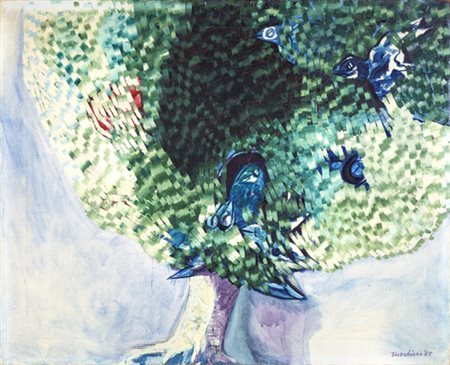 Aldo Turchiaro, ALBERO Olio su tela, cm 67x80Frmato e datato in basso a...