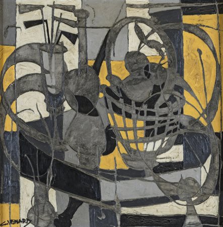 Claude Venard, SENZA TITOLO Olio su tela, cm 75x75,5Firmato in basso a...