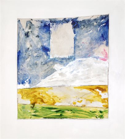 Mario Schifano, PAESAGGIO ANEMICO Smalto su tela, 190x175 cmFirmato...