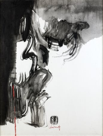 Le Ba Dang, SENZA TITOLO Tempera su tela, cm 116x89Firma "Le Ba Dang" in...