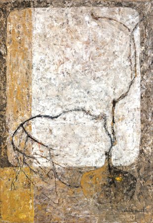 Le Ba Dang, SENZA TITOLO Tecnica mista su carta applicata su tela, cm...