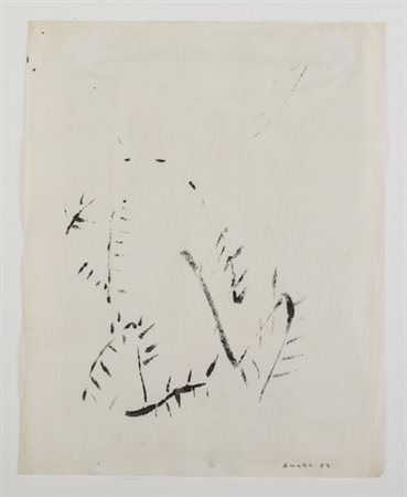 Franco Angeli, SENZA TITOLO Olio su carta, cm 28,9x22,9Firmato in basso a...