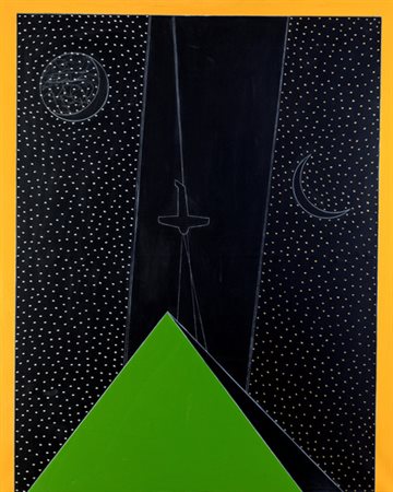 Franco Angeli, SOGNO DI UNA NOTTE D'ESTATE Tecnica mista su tela, 160x130...