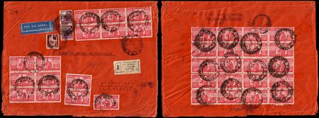 [REPUBBLICA] 1947 (15 ott.)Busta raccomandata per via aerea, da Napoli per...