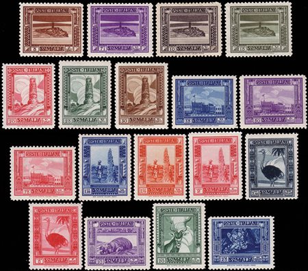 [SOMALIA] 1932"Pittorica". Serie completa di 18 valori D. 12. MH.....(Sass....