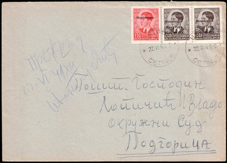 [MONTENEGRO] 1941 (22 giu.)Occupazione italiana.Busta spedita da Cettigne a...