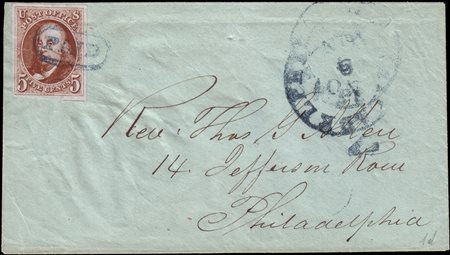 [STATI UNITI] Busta per Filadelfia affrancata con 5c. arancio brunastro...