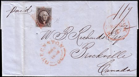 [STATI UNITI] 1848 (3 nov.)Lettera da New York per Brockville (Canada),...
