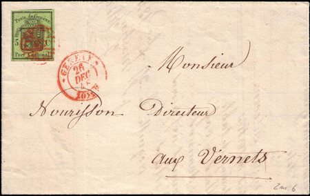 [SVIZZERA] 1848 (26 dic.)Ginevra.Lettera con testo spedita da Ginevra per...