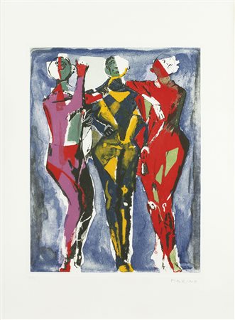 Marino Marini Le tre grazie;Acquatinta, 49,5 x 38 cm Signiert, numeriert...