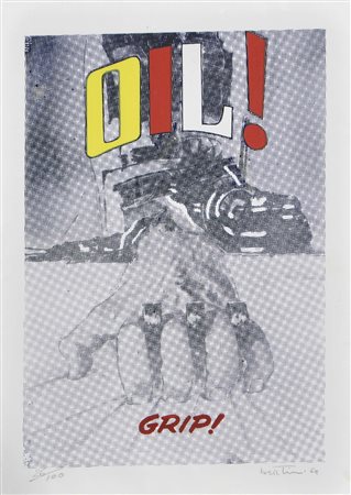 Gianni Bertini (Pisa 1922 - Caen 2010) Oil Grip, 1968;Litografia a col., 70 x...