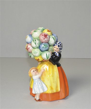 Anton Klieber Ballon-Verkäuferin, 1925;Porzellan bemalt, Höhe 20 cm,...