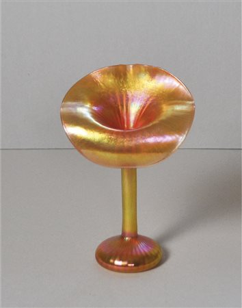 L.C. Tiffany (Stil/in stile) Vas Soliflore "Jack in the Pulpit";Glas...