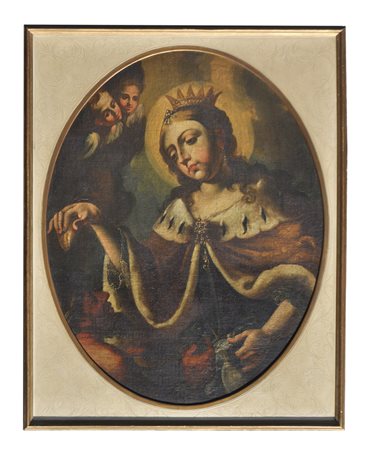 Simon Übertracher (Maler des 18. Jh. aus Naturns) Hl. Elisabeth;Öl auf...