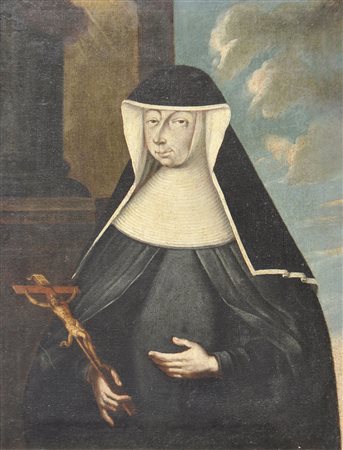 Maler des 18. Jh. Äbtissin;Öl auf Leinwand, 51,5 x 40 cm, doubliert, gerahmt