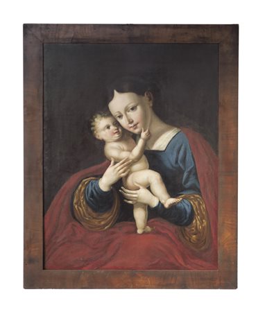 Lukas Cranach Nachfolger, frühes 19. Jh. Madonna mit Kind;Öl auf Leinwand,...