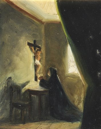 Rudolf Stolz (Bozen/Bolzano 1874 – Moos, Sexten/Moso, Sesto 1960) Betende,...