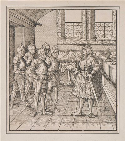 Hans Burgkmair Kriegsbesprechung Kaiser Maximilians mit seinen Hauptleuten,...