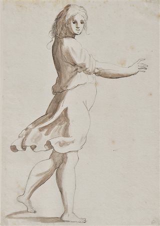 Umkreis Brüder Le Nain, Frankreich, 17. Jh. Schreitende;Tusche laviert, 26,5...