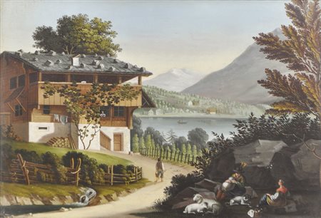 Joseph Pfeiffer Bauernhaus am Sarnersee im Kanton Unterwalden bei Kerns,...