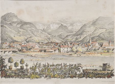 August Podesta Botzen, 1838;Aus: Ansichten von Tyrol und Salzburg nach...