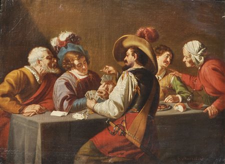 Giuseppe Mazzolini (Camerino 1806 – Rom/Roma 1876) Kartenspieler (nach...