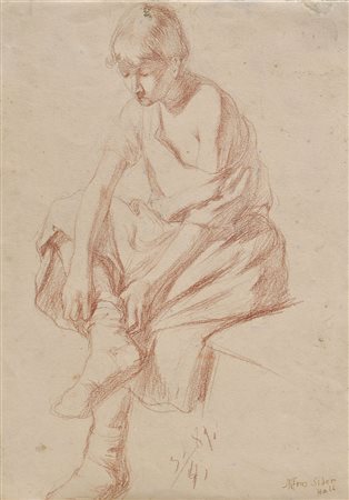 Alfons Siber (Schwaz 1860 – Hall in Tirol 1919) Mädchen beim...