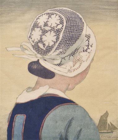 Carl Moser (Bozen/Bolzano 1873 – 1939) Bretonisches Mädchen,...