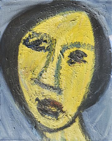 Christian Folie (1927 - 2013) Mädchenkopf, 1988;Öl auf Leinwand, 49,5 x 40 cm...