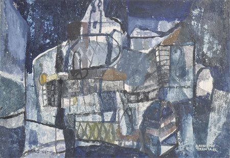 Annemarie Trenta Ferrari Altstadt, 1965;Mischtechnik, Signiert u. datiert