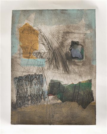 Rina Riva Gelbe Mühle, 2002;Kolorierte Kaltnadelradierung auf Karton, 100 x...