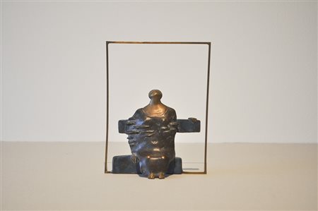 Guido Anton Muss (1941 - 2003) Sitzende;Bronze, z. T. farbig gefasst, Höhe...