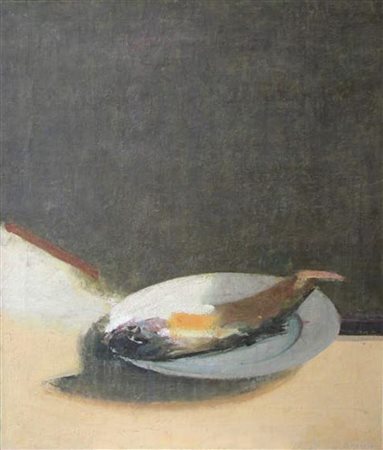 Robert Bosiso (* Truden/Trodena 1963) Ohne Titel (Fisch), 2001;Öl u. Tempera...