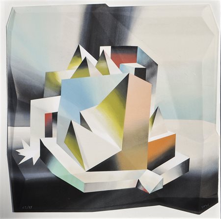 Marcello Jori Weihwasserbecken, 1991;Lithografie in Relief, 58,5 x 58,5 cm,...