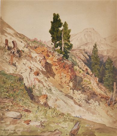 Edmund Berninger (Arnstadt 1843 – Leipzig/Lipsia 1929) Stilfser Joch,...