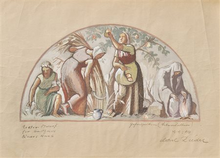 Carl Rieder (Schwaz 1898 – 1980) Jahreszeiten (Lebensalter),;Entwurf für ein...