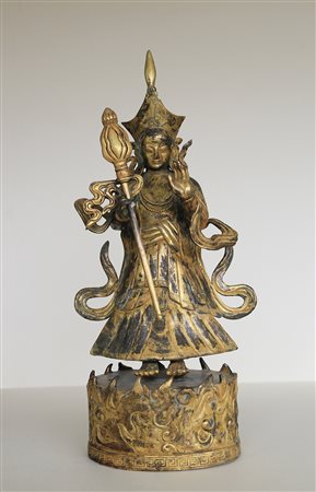 - Zeremonieller Meister, Tibet oder Mongolei, 19./20. Jh.;Feuervergoldete...