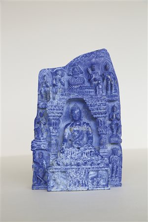 - Buddha Shakyamuni, Nepal oder Tibet, 20. Jh.;Afghanischer Lapislazuli, Höhe...