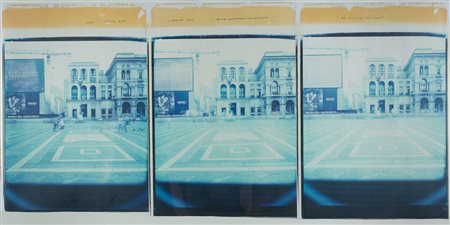 MAURIZIO GALIMBERTI (1956) Milano, Trittico Cyano Expositivo Tempo Expo, 2009...