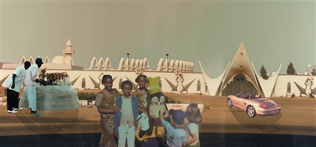 FATIMAH TUGGAR (1967) The family compound, 2001 Vintage C-print 115 x 243 cm...