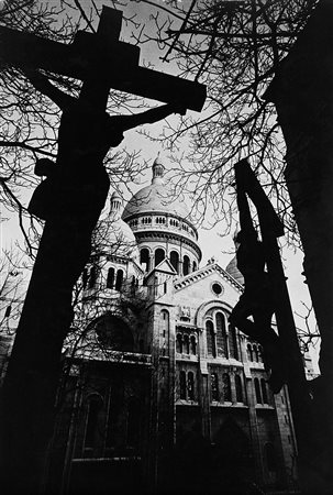 BURT GLINN (1925 - 2008) Montmartre, Sacre Coeur, fine anni 1950 Stampa...