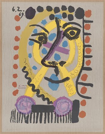 PABLO PICASSO (Malaga 1881 - Mougins 1973) Ritratto immaginario, 1969...