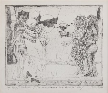 MARKUS VALLAZZA (Ortisei 1936) Hop Frog, 1970 Litografia, ex. P.A. Misure...